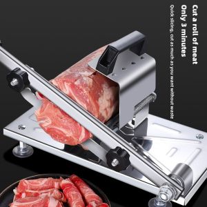 Adjustable Thickness Stainless Steel Meat Slicer – Commercial-Grade Cutter For Bacon Beef & Mutton
