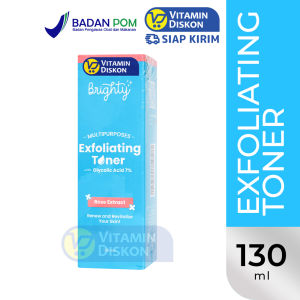 BRIGHTY MULTIPURPOSES EXFOLIATING TONER 130ML | Body Toner Untuk Mencerahkan & Angkat Sel Mati