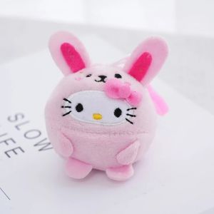 Kawaii Sanrio Hello Kitty Plush Toys Keychain Cartoon Kitty Cat Plushies Doll Bag Couple Pendant Ornaments Gift for Girls