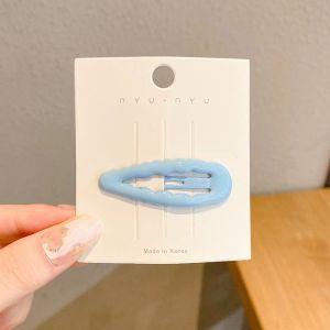 Attraction Candy Color Water Drop Wave BB Clip Women Cute Delicate Sided Clip Summer Small Hair Clip