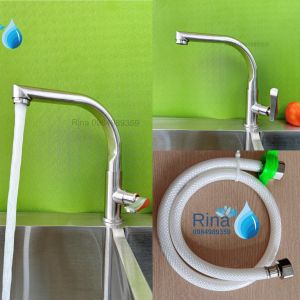 BẤT CHẤP MỌI KHÔNG GIAN Vòi rửa chén lạnh 304 Thiên Nga Vòi chén lạnh inox SUS 304 RINA RN6004 - chén lạnh 304 lùn cao cấp hàng xịn loại 1