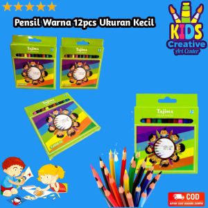 Crayon Pensil Warna 12 pcs Ukuran Kecil / Collor Pencil Paper Box Classic / R S