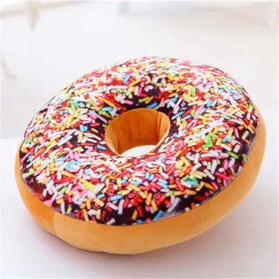 WYMANI Kids Toy Christmas Pillow Cover Sofa Nap Pillow Stuffed Toy Pillow Doughnut Seat Cushion Donut Stuffed Toys Donut Plush Toy