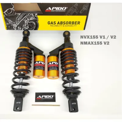 APIDO NVX155 v1/v2 NMAX v2 ADJUSTABLE GAS ABSORBER 305MM NVX V1 V2 AEROX155 NMAX155 V2 ABSOBER MONOSHOCK MONO SHOCK SET