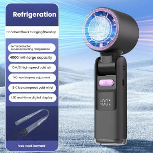 100 Turbos Chilled Ice Sensation Cold Fan Super Mini Turbos Speed Fan USB Powered Digital Display For Outdoor Camping Travel