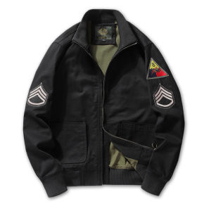 YCAMEL 2023 Jackets Men Vintage Design Military Coat Bomber Outwear Retro Leathe Tactical Fury Pilot Lounge Wear 100% Cotton Clothes