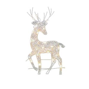 LIUJIR Trang Trí Nội Thất Rèn Sắt Xmas Trang Trí Ngoài trời Sân Giáng sinh Trang Trí LED Ánh Sáng Nai sừng tấm Bức Tượng Hươu Sáng Đồ Trang Trí