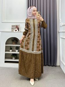 GAMIS TWILL  MODEL REMPEL BAWAH HIJAU ARMY TERBARU  BEST SELLER  RAYON by faruz batik