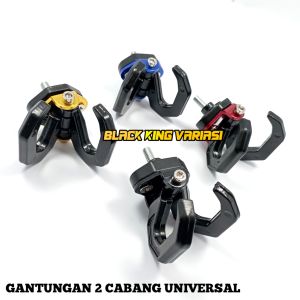 Gantungan Barang Motor 2 Cabang Matic Model Lipat Cabang 2 Bahan Full Besi Mio Aerox Nmax Lexi Pcx