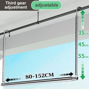 Ceiling Mounted Clothes Drying Rack Stainless Steel Extendable Windproof Outdoor Clothes Rack