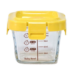Baby Glass Food Supplement Box Food Supplement Box Frozen and Heat-resistant Microwave Oven Portable Baby Sealed Storage