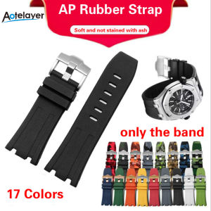 28mm Black blue 15703 nature Rubber silicone Watchband Men Watch Strap Band For AP Watch Accessories Audemars And Piguet belt