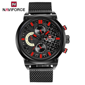 NAVIFORCE Men Watch Stainless Steel Waterproof Casual Calendar Wristwatch Original Brand Quartz Fashion NF9068