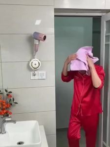 Atlodas 3pcs Hair Dryer Holder Adjustable 360 Rotation Hands Free Universal Polypropylene (PP) Material