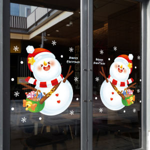 DECAL NOEL – Hít Tĩnh Điện Người Tuyết Vui Vẻ Và Bánh Kẹo In Sắc Nét