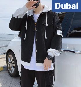 ÁO KHOÁC JEAN NAM CHẤT BÒ NÓN VẢI NỈ CAO CẤP NHẬT BẢN CAO CẤP - DUBAI FASHION