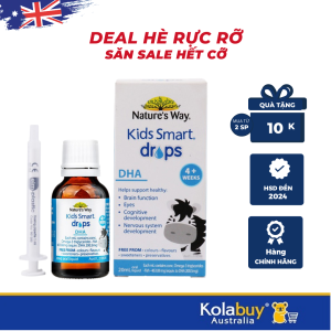 Siro bổ sung DHA dạng giọt cho bé của Úc Natures Way Kids Smart Drops DHA 20ml