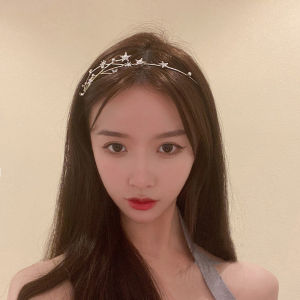 GFUTY เครื่องประดับผม ใหม่ กันลื่น ผู้หญิง กิ๊บติดผม เด็กผู้หญิง ใบกลวง ที่คาดผมคริสตัล เครื่องมือถัก ที่คาดผมรูปดาว