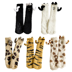 Warm Coral Fleece Socks for Kids Comfortable Child Socks 28cm Length Socks for Various Activities In Fall & Winter