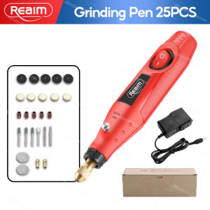 REAIM Mini Grinder Tool Set Original 211pcs/42pcs/25pcs Power Tools Portable Electric Grinder Cordless Polishing Wood Carving