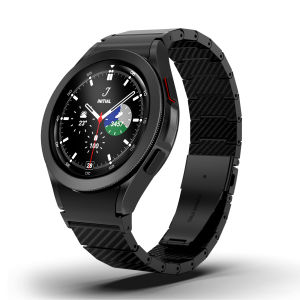 Carbon Fiber Strap For Samsung Galaxy Watch 7/6/5/4 40mm 44mm Strap Carbon Fiber Pattern Watchstrap Samsung Watch 7 Ultra 47mm Watch 5 Pro 45mm/Watch 6 4 Classic 43mm 47mm 42 46mm Replacement Band