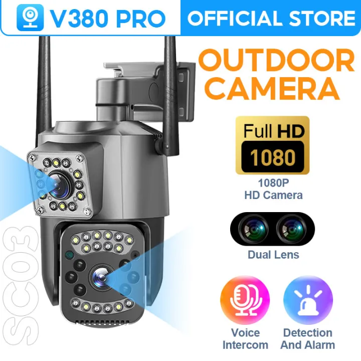 กล้องวงจรปิด V380 Pro Outdoor HD 5MP กันน้ํา การควบคุม PTZ 360° IP ...