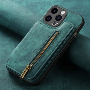 Retro Wallet Case For Google Pixel 9 8 8A 7 6 7A 6A Pro Zipper Storage Card Holders Matte Phone Cover