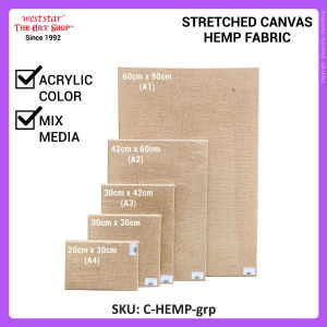 [Weststar TAS] Stretched Hempp Fabric Stretched Canvas Painting Canvas 30cm A4 A3 A2 A1 (LIMITED STOCK)