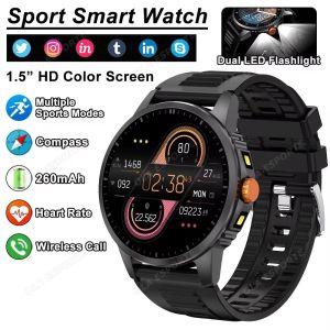 2026 HUAWEl Smart Watch Mens GPS Sports Outdoor 1.5" AMOLED Screen LED Flashlight Compass Multiple Sports Modes Health Monitoring BT Call Smartwatch 5ATM Waterproof