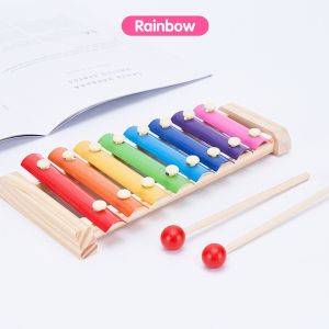 <𝙇𝙖𝙯𝙎𝙜𝙈𝙖𝙡𝙡> Bevavar Wooden Xylophone Wooden Baby Toys Small Gift Kids Early Learning Montessori Child Development