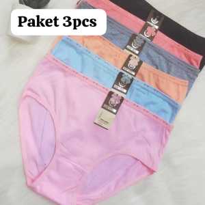 Paket 3pcs Celana Pendek Wanita Pinggang Tinggi Katun Nyaman - Warna Pastel