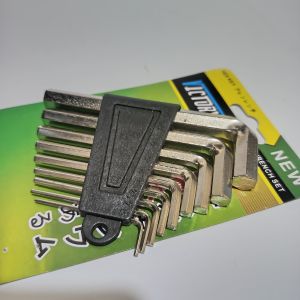 Kunci L Set Lengkap 9 Pcs 15-10mm Victory Panjang Chrome Diagonal / Kunci L 1 Set Tekiro