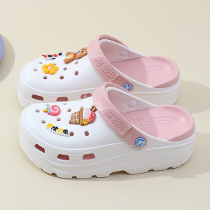 New Style Cute  Shoes Women Summer Outer Wear Soft Thick-Soled Stepping On Shit Feel Slippers