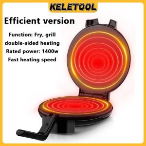 Electric Pancake Sonifer Crepe Maker 1400W Paratha Chapati Roti Maker Flat Bread Double-sided heating