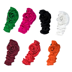 Ruffled Cạnh hoa đính Handmade phụ kiện trang phục Vũ Công Ăn Mặc May miếng dán hoa Cho Crafting Trang Phục Dân tộc