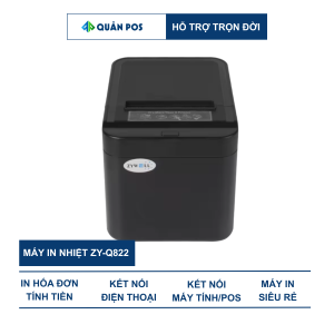 Máy in bill đơn hàng tính tiền k80 bán hàng ZY822 cổng USB + LAN kết nối máy tính điện thoại