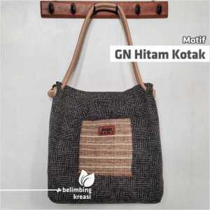 Hand bag – Tas jinjing wanita simpel untuk kuliah kerja kantor sekolah laptop bahan kain tebal resleting TSG TKS