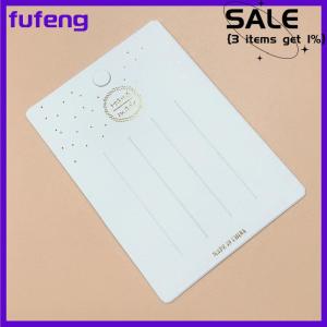 fufeng 50 cái màu trắng dễ thương kẹp tóc thẻ đính bao bì tóc hiển thị tông tóc Clip