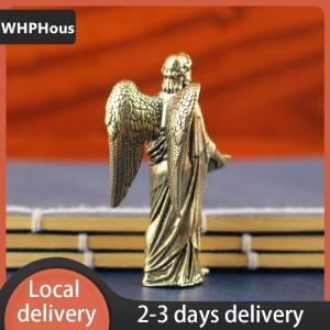 [COD] WHPHous Ship within 24 hours Brass Angel Statue Figurines Desktop Decorations Creative Crafts Small Bronze Ornaments For Home Decor