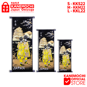 KANEMOCHI EKSKLUSIF KAKEJIKU GOLD GEISHA & OSAKA CASTLE JAPAN - HIASAN DINDING EKSKLUSIF GOLD KHAS JEPANG MOTIF GEISHA & OSAKA CASTLE JAPAN - PAJANGAN KHAS JEPANG- HIASAN DINDING MOTIF KHAS JEPANG