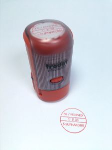 ตรายางหมึกในตัว ตรายาง trodat รุ่น 46119 ตรายางข้อความ + วันที่ ยางพาราแท้ (ทักแชทก่อนสั่งซื้อ)