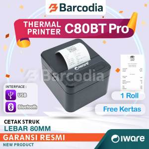 IWARE C80BT PRO PRINTER THERMAL 80MM PRINTER BLUETOOTH IWARE