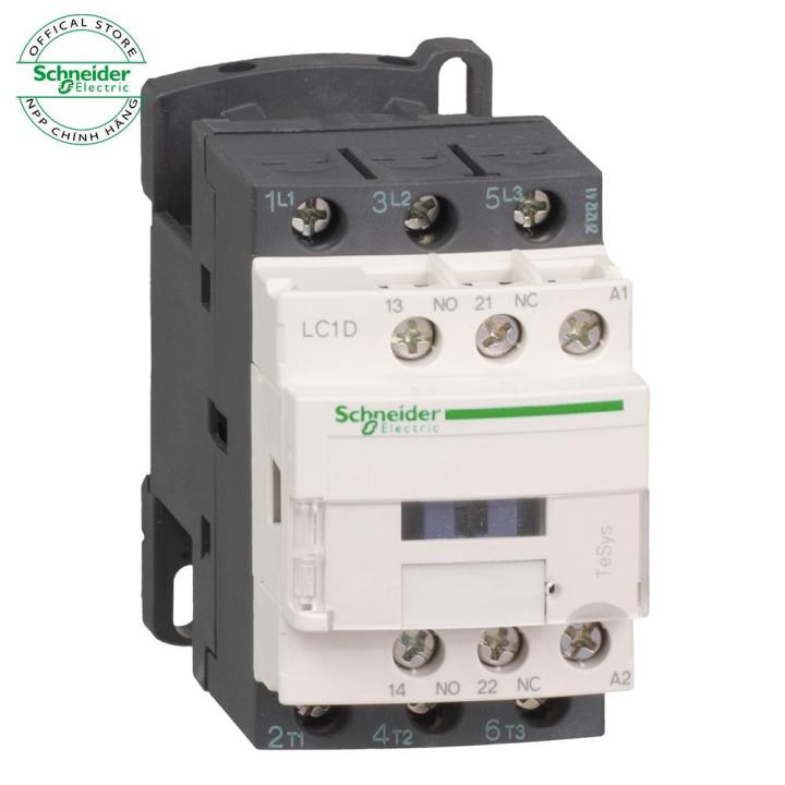 Khởi động từ Schneider LC1D 3 pha AC3 9-18 A, điện áp điều khiển 24 VDC - Contactor LC1D09BD; LC1D12BD; LC1D18BD