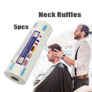 5 Rolls Disposable Neck Tissue / Neck Paper / Neck Collar Ruffles Tissue For Salon Barber