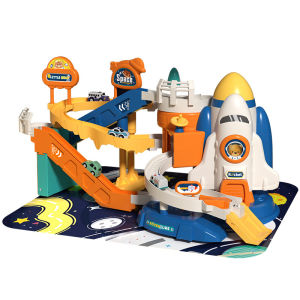 Đồ chơi cho bé lắp ráp mô hình đồ chơi trẻ em bé trai trò chơi Mô hình trạm không gian tặng kèm 4 oto có nhạc chất liệu nhựa nguyên sinh