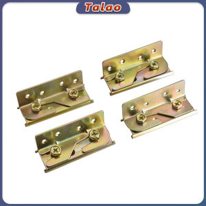 Talao 4pcs/set Bed Rail Brackets No-Mortise Bed Rail Fittings Wooden Bed Frame Fixing Connectors