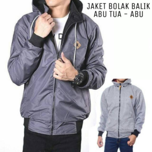 BEST SELLER Jaket Bolak Balik - Cewe/Cowok - L sampai 3XL