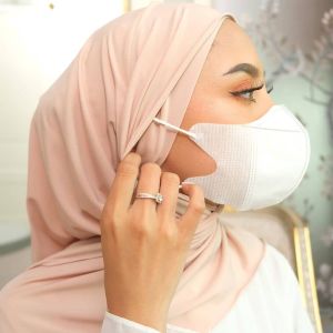 Jilbab Pashmina Masker Jersey - Kerudung Wanita
