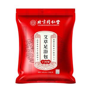 北京同仁堂泡脚药包艾草艾叶去足浴包女助睡眠祛濕气中药秋冬排毒 Beijing Tong Ren Tang Mugwort Leaf and Ginger Foot Bath Chinese Medicine Pack to Remove Moisture Detoxify Help Sleep Nourish Skin Remove Cold and Dampness Foot Bath Pack (30 packs x 30g/Bag)