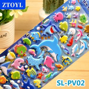 [COD] ZTOYL SHARK Dolphin Fish STEREO Bubble สติกเกอร์ไดอารี่สติกเกอร์ตกแต่งเครื่องเขียนสติกเกอร์